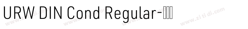 URW DIN Cond Regular字体转换
